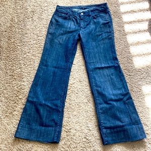 Banana Republic Wide Leg Flare Jeans Dark Wash Women's Size 6